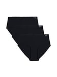 UNDER ARMOUR Women's Pure Stretch No Show 3pk Solid Colour Hipsters-black, Black, Size Xs, Women