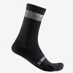 Castelli Unlimited 18 Cycling Socks - SS24 Black / Silver Moon S/M Black/Silver