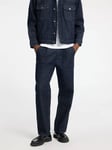 SELECTED HOMME Loose Fit Jeans, Dark Blue Denim