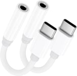 Adaptateur Usb C Jack, 2 Pack Adaptateur Jack Iphone 15 16 Pro/Max Aux Casque Écouteurs Audio Type-C Vers 3,5 Mm Dac Convertisseur Prise Kompatibel Mit Samsung Galaxy S24 S23 S22 S[CAS310591]