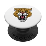 Cougar Panther Mountain Lion Puma Wildcat Cat Personnage PopSockets PopGrip Adhésif