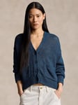 Polo Ralph Lauren Linen Blend Cardigan, Indigo Delave