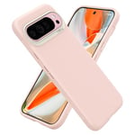 CYRILL by Spigen UltraColor Compatible with Google Pixel 9/9 Pro Case, Matte [Anti-Fingerprint] Silicone-Soft Shock-Absorbent Phone Case for Pixel 9/9 Pro (2024) [Made for Google] - Pale Pink