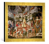 Kunst für Alle 'Encadré Image de Benozzo Gozzoli Train de la Rois Mages, d'art dans Le Cadre de Haute qualité Photos Fait Main, 40 x 30 cm, Doré Raya