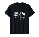 Buffy The Vampire Slayer Classic 90's TV White Text Logo T-Shirt