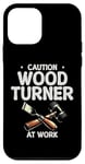 Coque pour iPhone 12 mini Tour à bois Caution Tourneur à bois au travail