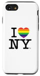 Coque pour iPhone SE (2020) / 7 / 8 Logo I Love NY Rainbow Pride