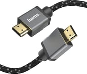 Câble Hdmi (Cable Hmdi Ultra Haute Vitesse, Certifié, Mâle-Mâle, Ultra Hd, 8K@60 Hz /4K@120Hz, 2.0M, Garantie 30Ans, Résolution 7680X4320Pixels, Earc Supportant Les Formats Audio) Gris Noir