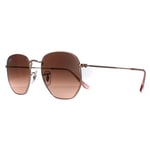 Ray-Ban Square Unisex Copper Brown Gradient RB3548N Hexagonal - Pink material_metal1 - One Size