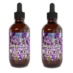 2 x 120ml Dead Sea Collection Body Oil LAVENDER Moisturizes and Calming