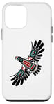 Coque pour iPhone 12 mini Art amérindien style totem aigle esprit animal Alaska