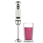 Cecotec Blender Mixeur Power RetroBeige 1200MAX. Puissance Maximale 1200 W, Technologie CrossBlades, 4 Feuilles Revêtues en Titane Noir, 2 Vitesses, 0,5 L de Capacité, Cloche Anti-Éclaboussures