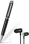 Enregistreur Vocal Numérique, 32Go Stylo Enregistreur, Mini Enregistreur Vocal Espion avec Vocale HD, Enregistrement Portable avec Lecture MP3 avec Casque, Rechargeable par USB