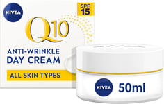 NIVEA Q10 Anti-Wrinkle Power Firming Day Cream SPF 15 (50Ml), Anti-Wrinkle Face