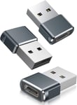 Adaptateur Usb Vers Usb C 3 Pack,Type C Femelle Usb A Mâle Convertisseur Chargeur Pour Iphone 16 15 14 13 12 Pro Max,Apple Watch 8 9,Airpods,Ipad 10 Air 4 5 Mini 6 7,Samsung Galaxy[Pho062249]