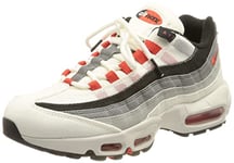 NIKE Mens Air Max 95 Sneaker, Summit White Chile Red Off Noir, 3.5 UK