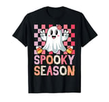 Spooky Season Retro Happy Halloween Ghost Women Toddler Girl T-Shirt