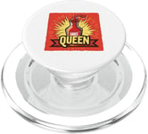 Hot Sauce Queen Sauce King Funny Spicy Food Foodie Spice PopSockets PopGrip pour MagSafe