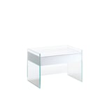 Glas Italia - FLO07 Float Chest, Glossy lacquered glass, Finish: 42 Perla - Sideboards - Patrick Norguet - Vit - Glas/Trä