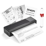 vretti Imprimante Thermique A4,P83 Imprimante sans Encre,304 DPI Imprimante Portable Prise en Charge du Papier Thermique A4,Compatible avec Android et iOS pour Les Voyages, la Maison et Le Bureau