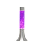 Lava Lampe Tischleuchte Magma 37,5 CM G9 Mauve Paillettes Rétro à Lave