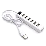 USB-hubb 7-portars expanderadapter USB 2.0-hubb Multi USB-splitter white