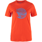 Fjällräven Women's Abisko Wool Fox Short Sleeve Flame Orange-Ultramarine, M