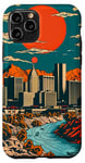 Coque pour iPhone 11 Pro Reno Nevada Vintage Comic Skyline Design graphique