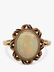 Vintage Fine Jewellery Pre-Loved 9ct Yellow Gold Oval Opal Solitaire Ring, Dated 1994