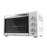 Cecotec Mini-four à Air Chaud Bake&Toast 3000 4Pizza White Gyro. 1600 W, 30 L de Capacité, Convection et multifonction, Rôtissoire, Porte avec double verre, Idéal pour Pizzas