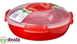 Sistema Microwave Round Plate Lunch Box Dish Plastic Container 1.3L BPA Free