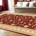 Rugs Direct Rug, PPHS and Viscose Silk, Red, 135cm x 200cm