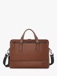 TUMI Sycamore Slim Leather Briefcase, Cognac