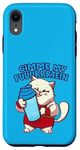 Coque pour iPhone XR Protéines chat drôle Gym Chat Gimme my Puuurrrtein