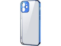 Joyroom Joyroom New Beauty Series Ultratunt Transparent Fodral Med Metallram För Iphone 12 Pro Max Blå (Jr-Bp744)