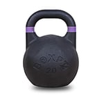 BOXPT equipment Kettlebell de Competition Powder Coated, 20 kg, Noir/violet