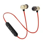 Bluetooth-hörlurar Magnetiska Sport 4.1 Trådlösa Handsfree-headset Halsband Hörlurar Stereo Hörlurar för iPhone Android Guld Gold