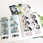 Album photo pour photomaton – Pour mariage ou fête – Peut contenir 120 bandes photo de 5 x 15 cm – À glisser (5,1 x 15,2 cm, blanc, 1)