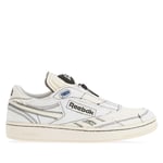 Reebok Mens Club C 85 Pump Shoes in White Black - Black & Silver material_textile - Size UK 7.5