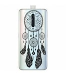 Coque OPPO RENO 2Z Dreamcatcher noir plumes reves transparente