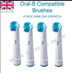 Electric Toothbrush Replacement Heads Compatible With Oral B Braun Models-4 PACK