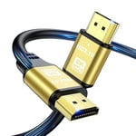 jojobnj 8K Câble HDMI 3m,câble HDMI 48Gbps Ultra Haute Vitesse 8K@60Hz 4K@120Hz,HDCP 2.2 & 2.3, DTS:X, HDR 10 Compatible avec Roku TV/eARC/3D/PS4/PS5/HDTV/X-box/Blu-ray