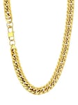 U7 Bijou Collier Homme Chaîne Longue 66cm - Maille Grosse Serrée Plaqué Or 12mm - Hip Hop Style