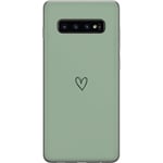 Samsung Galaxy S10 Gjennomsiktig Telefondeksel Hjärta