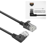 ACT DC2905 - Câble réseau CAT6A coudé à 90° vers la droite, U/UTP LSZH - Câble LAN fin de 3,6 mm - Câble Ethernet flexible avec fiche RJ45 - Pour une utilisation dans les centres de données, 5 m -