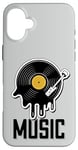 Coque pour iPhone 16 Plus Musique Disque Vinyle Tenue Rétro Pour Musiciens Et Concerts