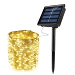 200/100 LED Solar Light Outdoor Vattentät Solar Christmas String Lights Party Dekoration Fairy Lights Light String Warm white 20M 200LEDs