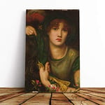 Big Box Art Canvas Print Wall Art Dante Gabriel Rossetti My Lady Greensleeves | Mounted & Stretched Box Frame Picture | Home Decor for Kitchen, Living Room, Bedroom, Hallway, Multi-Colour, 30x20 Inch