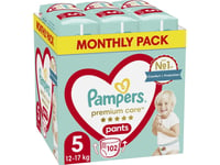 Pampers Premium Byxblöjor Storlek 5, 12-17Kg, 102 St.