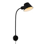 Briloner - Lampe de lit flexible, lampe de lit réglable, interrupteur à bascule, 1x E27 douille max. 10 Watt, câble inclus, noir, 55 cm